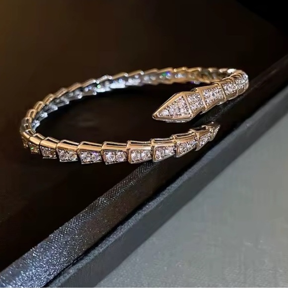 Anthropologie Serpentine Silver Adjustable Bracelet - Picture 7 of 9